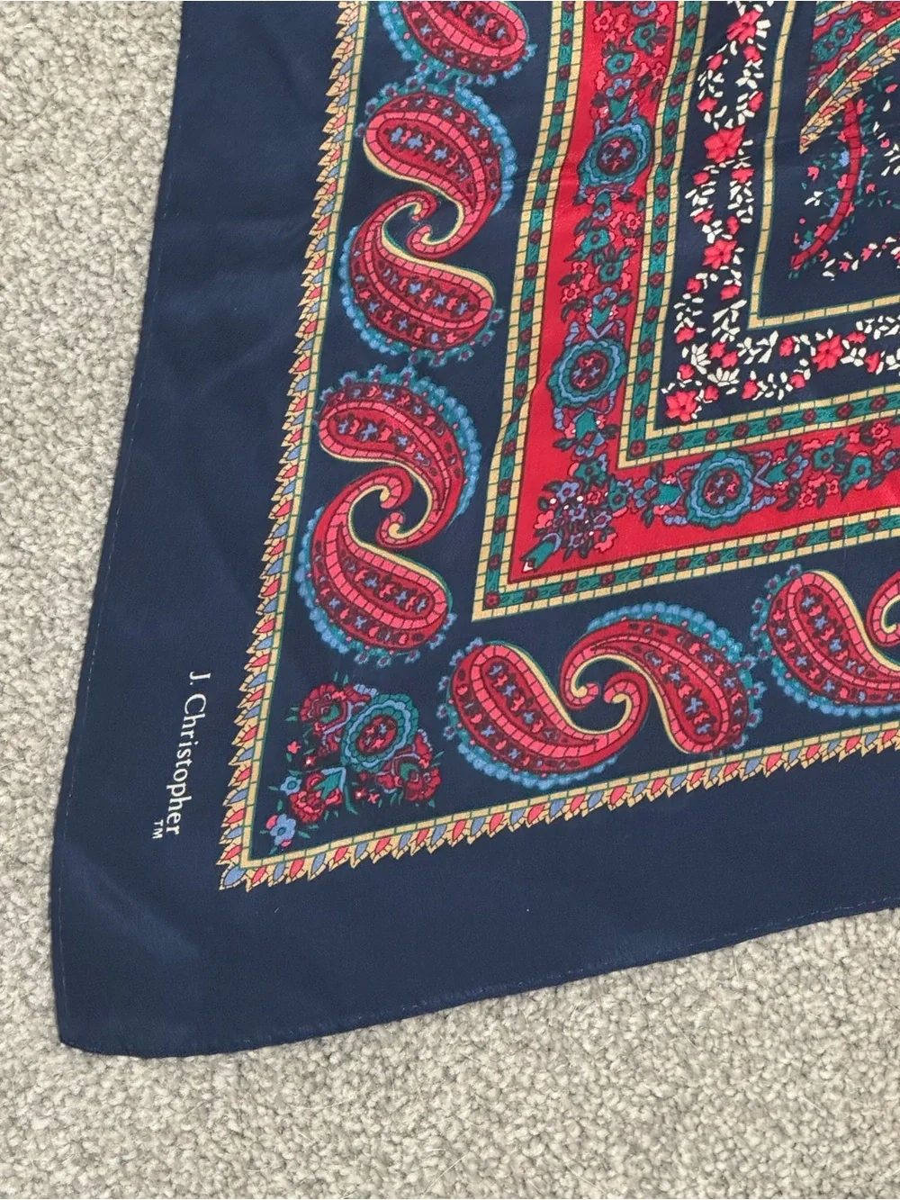✨🌸VTG Women’s Floral Paisley Festival Boho Silk Head Wrap Scarf